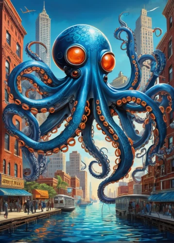 lovecraftian,garrison,octopus,octopi,kraken,azathoth,octopus vector graphic,radebaugh,octo,octopussy,octoechos,cephissus,cthulhu,intersquid,cephalopod,tentacular,tentacled,fun octopus,cephus,octopuses,Illustration,Realistic Fantasy,Realistic Fantasy 21