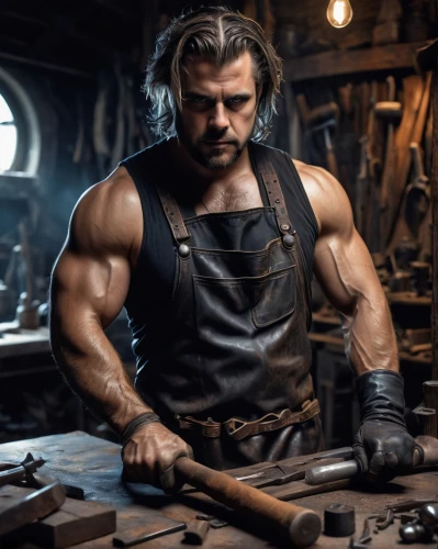 blacksmith,blacksmithing,momoa,blacksmiths,ironworking,lumbago,a carpenter,khal,herculean,thorbjorn,edge muscle,metalworker,carpenter,waldau,machinist,swordsmith,forging,woodcutter,barret,tinsmith,Conceptual Art,Sci-Fi,Sci-Fi 02