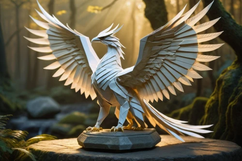 hippogriff,dove of peace,arryn,raven sculpture,angel statue,uniphoenix,garuda,lorien,gryphon,pegasus,gwe,harpy,white eagle,saltiel,phoenixes,eros statue,seraph,firebird,aliran,clariden,Illustration,Realistic Fantasy,Realistic Fantasy 08