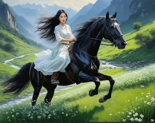 andalusians,black horse,cheval,a white horse,andalusian,epona,horseback,arabian horse,fantasy picture,horsewoman,kahlan,frison,gypsy horse,white horse,chevaux,friesian,noldor,caballo,horse herder,inner mongolian beauty,Conceptual Art,Fantasy,Fantasy 12