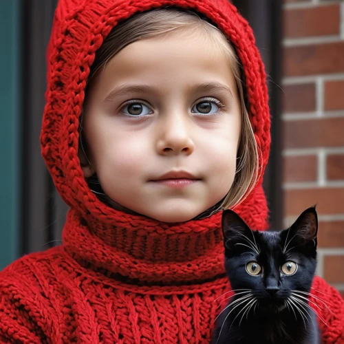 gekas,little red riding hood,european shorthair,mccurry,little boy and girl,cat european,black cat,red cat,vintage boy and girl,mirada,young model istanbul,cute cat,girl and boy outdoor,red riding hood,young girl,cat look,regard,little cat,felino,cat's eyes,Photography,General,Realistic