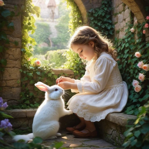 white cat,gentleness,white rabbit,peter rabbit,arrietty,white bunny,tenderness,heatherley,alice in wonderland,gentler,gentlest,cat lovers,a fairy tale,fairy tale,tendre,girl with dog,snowbell,magnificat,idyll,flopsy,Photography,General,Natural