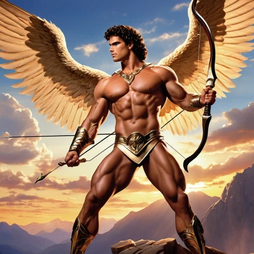 hawkman,the archangel,herakles,archangel,clitophon,angelico,ganymede,cupido,bellerophon,icarus,shiron,antinous,pegaso,porus,gyrich,zauriel,perseus,greek god,rapace,archaeopteryx,Illustration,American Style,American Style 05