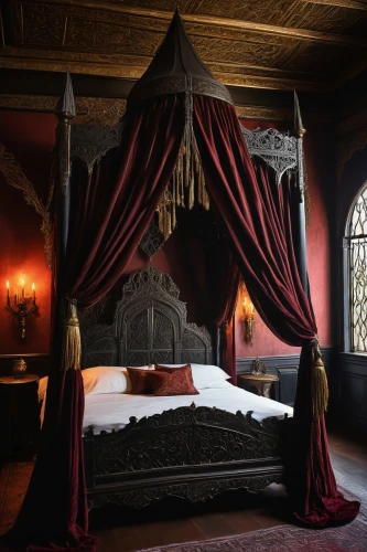 bedchamber,four poster,ornate room,bedroom,wade rooms,victorian room,bedspreads,bedrooms,chambre,hotel de cluny,sleeping room,elizabethan manor house,bed,inglenook,beds,bedspread,dracula's birthplace,royal interior,chevalerie,kentwell,Illustration,Realistic Fantasy,Realistic Fantasy 18