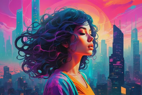 world digital painting,colorful city,digital painting,colorful background,cyberpunk,digital art,digital illustration,welin,ultraviolet,intense colours,nima,vapor,cityscape,synthetic,digital artwork,synth,city ​​portrait,colorful light,gradient effect,vibrant,Illustration,Paper based,Paper Based 19