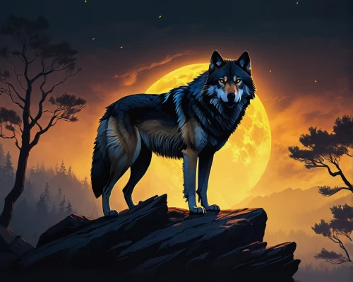 howling wolf,blackwolf,constellation wolf,wolfsangel,howl,european wolf,wolpaw,loup,wolf,wolfen,wolfsschanze,aleu,gray wolf,wolfgramm,graywolf,werewolve,wolffian,wolves,dusk background,wolfes,Art,Artistic Painting,Artistic Painting 36
