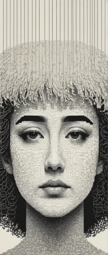 fornasetti,woman of straw,head woman,macpaint,woman thinking,woman face,woman's face,cerati,prefuse,art deco woman,deformations,khnopff,depressed woman,voormann,girl in a long,computer art,woman's hat,cool woodblock images,jianfeng,nomellini,Illustration,Japanese style,Japanese Style 08