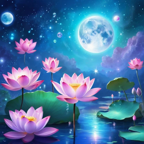 water lotus,water lilies,lotus flowers,pink water lilies,waterlilies,lotuses,white water lilies,lotus on pond,lotus pond,lotus blossom,blooming lotus,waterlily,water lily,lotus flower,flower of water-lily,water lilly,pond flower,stone lotus,flower background,krathong,Illustration,Realistic Fantasy,Realistic Fantasy 01