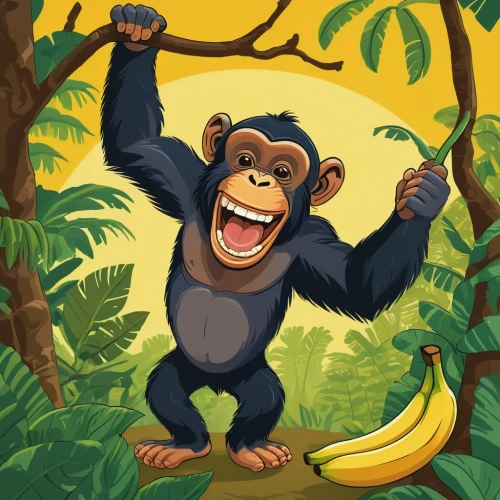 monkey banana,macaco,monkeying,monke,shabani,simian,chimpanzee,monkey,banane,koggala,monkeys band,gorilla,ape,uganda,the monkey,virunga,tarzan,primatologist,prosimian,singes,Illustration,Vector,Vector 03