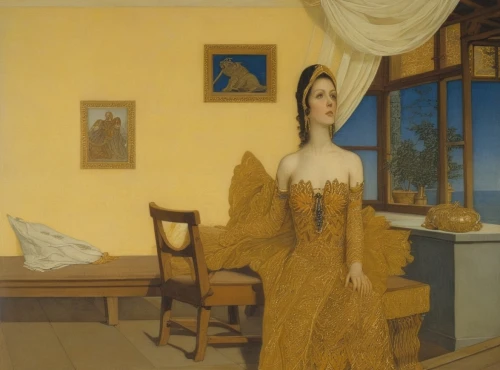 leighton,girl in a long dress,grant wood,evening dress,haynsworth,khnopff,woman on bed,william davis,woman holding pie,muyres,woman hanging clothes,colville,perugini,nightdress,girl in cloth,suaudeau,jopling,girl with cloth,cowper,woman with ice-cream,Illustration,Retro,Retro 01