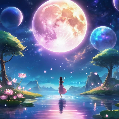 moon and star background,dream world,fantasy picture,dreamscape,fairy world,fairy galaxy,dreamscapes,planetaria,moonbeams,violinist violinist of the moon,moonlit night,moonlight,moons,dreamland,dreamworld,dreamlands,children's background,fairyland,wonderlands,dreamtime,Illustration,Realistic Fantasy,Realistic Fantasy 01