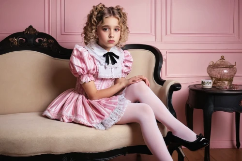 lily-rose melody depp,pink shoes,little girl in pink dress,jonbenet,veruca,pink chair,antoinette,dollhouse,clove pink,doll dress,mademoiselle,eloise,gilady,petticoats,doll kitchen,pink ribbon,vintage doll,rococo,doll house,tea party collection,Photography,Artistic Photography,Artistic Photography 13