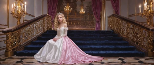 cinderella,rosenkavalier,rapunzel,girl on the stairs,peignoir,cendrillon,a floor-length dress,princess sofia,ritzau,victoriana,fairytale,elegante,staircase,tahiliani,rococo,elegance,ballgown,hallway,ball gown,habanera,Conceptual Art,Daily,Daily 30