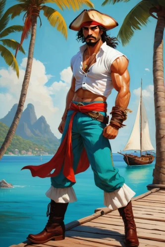 gangplank,kukui,guile,heihachi,blackbeard,shadaloo,pirate,ryu,zangief,bogard,rugal,vaas,harada,sandokan,panamanian balboa,pirata,sagat,popeye,releasespublications,barret,Art,Artistic Painting,Artistic Painting 29