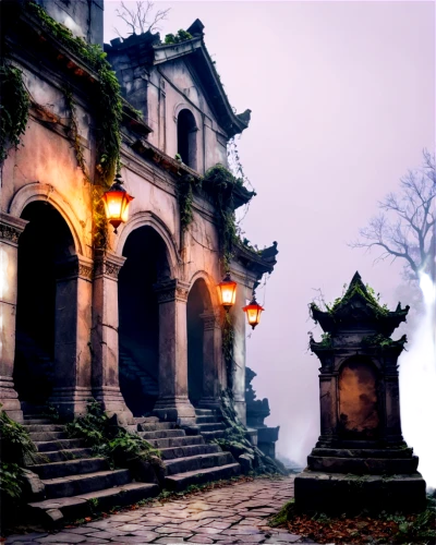 mausoleum ruins,haunted cathedral,ancient city,ruins,ghost castle,dishonored,kaiping,theed,labyrinthian,ancient buildings,ruin,crypts,necropolis,kykuit,monastery,strangehold,sepulchres,hall of the fallen,mausolea,white temple,Photography,Artistic Photography,Artistic Photography 12