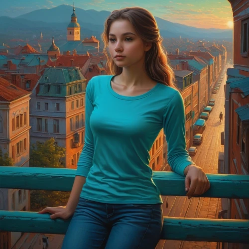 girl on the stairs,girl in t-shirt,pushkina,perugini,romantic portrait,donsky,world digital painting,girl sitting,relaxed young girl,young woman,juliet,nestruev,azzurro,girl on the river,pisa,rapunzel,elizaveta,girl in a long,marchenko,modena,Illustration,Realistic Fantasy,Realistic Fantasy 27