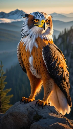 new zealand falcon,portrait of a rock kestrel,mountain hawk eagle,mongolian eagle,hawk animal,saker falcon,falconieri,haliaeetus,lanner falcon,raptor perch,falconet,haliaetus,aplomado falcon,ferruginous hawk,falconidae,red tail hawk,dyfi,golden eagle,hawk perch,bird of prey,Conceptual Art,Sci-Fi,Sci-Fi 14