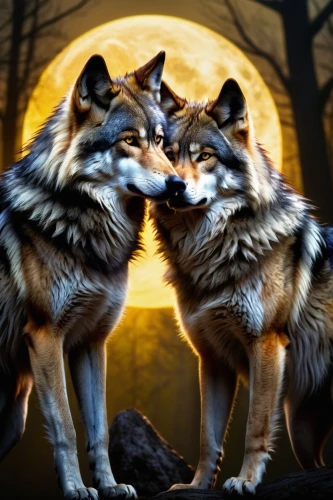 wolf couple,wolfs,loups,two wolves,wolves,wolens,wolfes,canids,wolfers,wolfen,werewolves,moondogs,timberwolves,lobos,foxes,shapeshifters,wolfsangel,wolfsfeld,lycans,howling wolf,Art,Classical Oil Painting,Classical Oil Painting 21