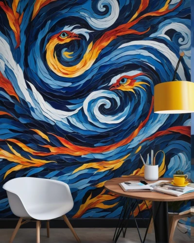 painted wall,wall painting,wall paint,japanese restaurant,chalkboard background,wall art,marble painting,painted block wall,modern decor,meticulous painting,pintado,painting pattern,wall decoration,whirlpool pattern,wallcoverings,background design,painting technique,table artist,swirled,sushi art,Art,Artistic Painting,Artistic Painting 37