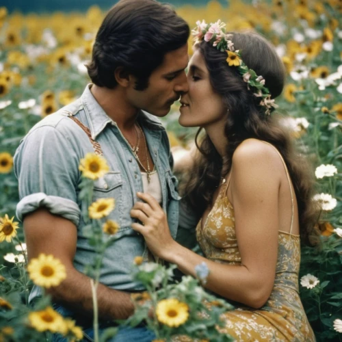 vintage boy and girl,woodstock,vintage man and woman,honeymoon,vintage flowers,hippies,meadow,tropico,lovelace,wildflower,floricienta,black-eyed susanne,hippie time,kiss flowers,yellow grass,field of flowers,garden of eden,vintage floral,kodachrome,yellow daisies,Photography,Documentary Photography,Documentary Photography 02