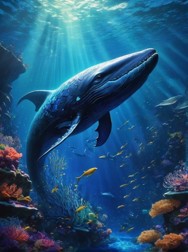 megalodon,cetacea,carcharodon,pliosaurus,underwater background,marine reptile,dolphin background,nekton,balaenoptera,basilosaurus,kasatka,aquatic mammal,mosasaur,mosasaurs,ocean background,elasmosaurus,seaquarium,ichthyosaur,coelacanth,sea animal,Illustration,Japanese style,Japanese Style 14