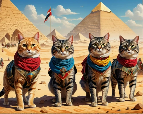 egyptienne,ancient egypt,egyptologists,sphinxes,giza,pharaohs,egyptology,egypt,the great pyramid of giza,egyptological,luxor,mastabas,pyramids,ancient egyptian,powerslave,egyptian,pharoahs,egyptologist,pharaon,cat pageant,Conceptual Art,Fantasy,Fantasy 18