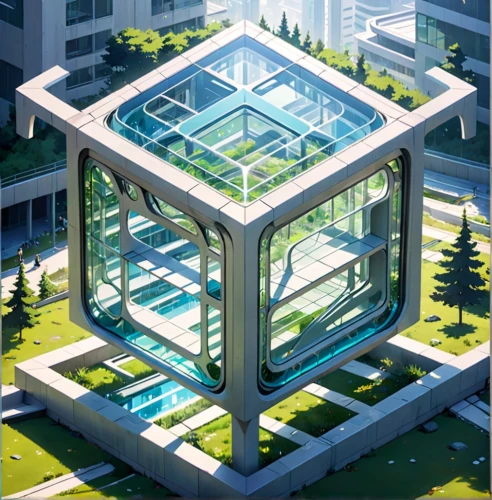 glass building,cubic house,water cube,cube house,isometric,solar cell base,hypercube,cubic,glass blocks,structural glass,cubes,cube,glass facade,glass pyramid,ball cube,hypercubes,futuristic architecture,glass wall,glass facades,terrarium,Anime,Anime,Traditional