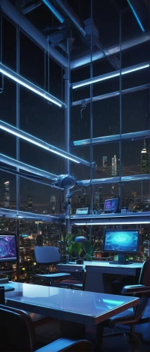 nightclub,skybar,ufo interior,cybercity,blur office background,oscorp,lexcorp,cybertown,cybercafes,skydeck,groundfloor,blue room,glass wall,cyberport,spaceship interior,electroluminescent,modern office,cyberview,boardroom,sky space concept,Art,Artistic Painting,Artistic Painting 27