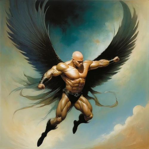 hawkman,the archangel,archangel,draiman,gyrich,zauriel,icarus,angelico,sagat,daken,deathbird,angelman,statham,raziel,riddick,business angel,frazetta,hellstrom,black angel,winger,Illustration,Realistic Fantasy,Realistic Fantasy 16