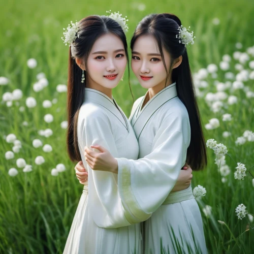 ao dai,chorene,yulan,twin flowers,yuanjie,chuseok,kysela,hanfu,moorii,hanbok,wonhyo,empresses,korean culture,geishas,davichi,milkmaids,hansung,handmaidens,two girls,liujiaxia,Conceptual Art,Fantasy,Fantasy 12