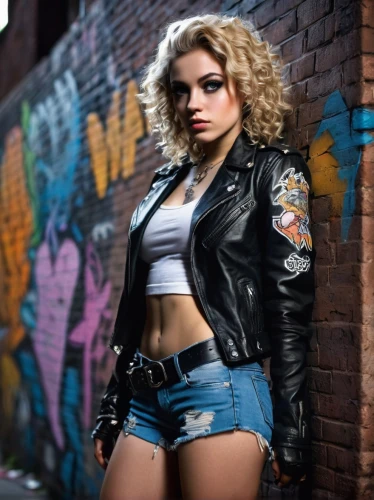 taya,alleys,scarlett,hollie,perrie,brick wall background,leather jacket,alleyways,denim background,alley cat,allie,jeans background,czw,streetwise,pleather,brookes,street shot,alleyway,ashleigh,kaylin,Illustration,American Style,American Style 02