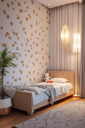 fromental,modern room,gold wall,wallcovering,wallcoverings,gournay,bedroom,guest room,danish room,wallpapered,japanese-style room,guestroom,floral mockup,contemporary decor,chambre,japanese floral background,modern decor,wallpapering,children's bedroom,blossom gold foil,Photography,General,Realistic