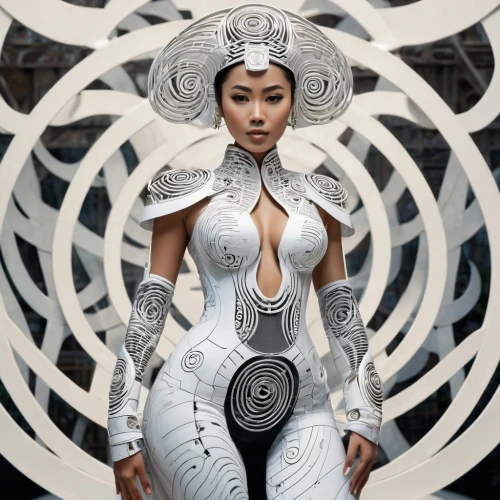 afrofuturism,homogenic,asian costume,bodypaint,ororo,asian vision,cardizem,bodypainting,omotoyossi,kunplome,chunli,body painting,moondragon,queen cage,silverthrone,raiden,lilandra,silver,amazonica,korana,Conceptual Art,Sci-Fi,Sci-Fi 24