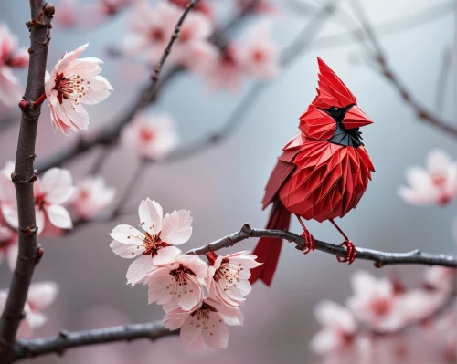 spring bird,bird flower,red bird,cardinals,red cardinal,bird on branch,beautiful bird,asian bird,northern cardinal,spring nature,red beak,cardinalis,colorful birds,japanese cherry,crimson finch,red magnolia,spring blossom,redbird,nature bird,cardinal,Photography,Documentary Photography,Documentary Photography 04