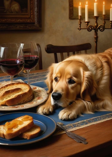 romantic dinner,food and wine,gourmand,dinner for two,domestic animal,gastronome,gastronomic,toasts,fine dining,dog photography,french cuisine,gourmets,feasts,purebred dog,companion dog,dining,dogville,delicious meal,manischewitz,placemats,Conceptual Art,Daily,Daily 27