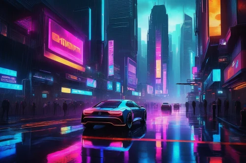 cityscape,3d car wallpaper,cyberpunk,car wallpapers,colorful city,urban,futuristic,futuristic landscape,neon arrows,cybercity,neon,bladerunner,dusk,beautiful wallpaper,80's design,evoque,brum,polara,cyberscene,synth,Illustration,Paper based,Paper Based 06