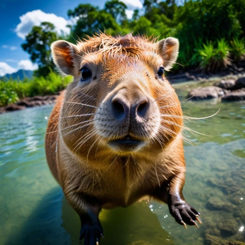 capybara,capybaras,coypu,babirusa,pot-bellied pig,kune,cute animal,cavy,pudu,aquatic mammal,nutria,duroc,gopro,beaver rat,disneynature,sanguinea,belize zoo,bradypus pygmaeus,tubbataha,beaver,Photography,General,Realistic