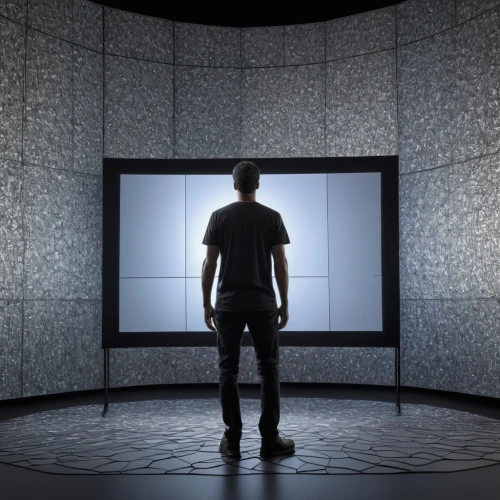 holodeck,kinescope,dialogue window,3d background,screens,cube background,scenography,silhouette of man,cinema 4d,virtual identity,standing man,quantic,audiovisual,background design,derivable,cinematics,compositing,3d man,levator,square background,Photography,Artistic Photography,Artistic Photography 11