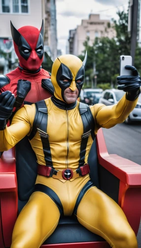 vanterpool,deadpool,dead pool,yellowjacket,car seat,leather seat,carpooling,crime fighting,superwasp,crimefighting,comic characters,bumblebee,kryptarum-the bumble bee,xmen,cosplay image,new concept arms chair,ridesharing,carpool,rideshare,bumblebees,Photography,General,Realistic