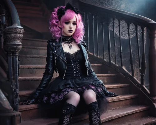 gothic dress,gothic style,victorian style,gothic woman,victoriana,dark pink,gothic,dark pink in colour,girl on the stairs,gothicus,victorian,victorian lady,gothic portrait,goth woman,dark gothic mood,staircase,theorin,goth,steampunk,old victorian,Conceptual Art,Daily,Daily 02