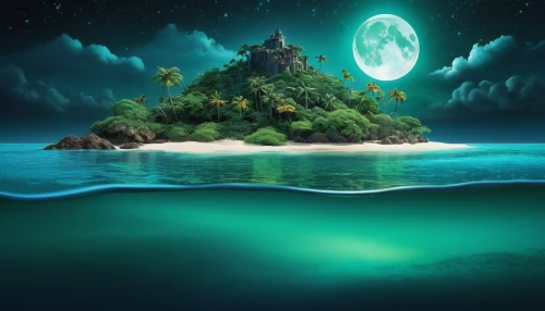 emerald sea,islet,fantasy picture,green aurora,ocean background,an island far away landscape,green wallpaper,patrol,green island,neverland,island suspended,aaaa,3d background,fantasy landscape,atlantean,islets,alfheim,green water,island,green and blue,Photography,Artistic Photography,Artistic Photography 06