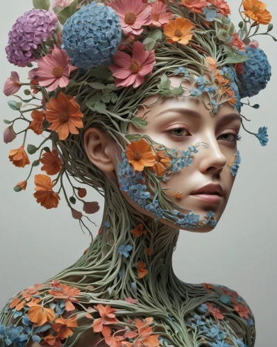 flowerhead,flowerheads,flower art,girl in a wreath,girl in flowers,fractals art,wreath of flowers,flora,blooming wreath,floral composition,flower hat,chevrier,rankin,jingna,ikebana,arcimboldi,floral wreath,floral skull,botanist,beautiful girl with flowers,Unique,Paper Cuts,Paper Cuts 01