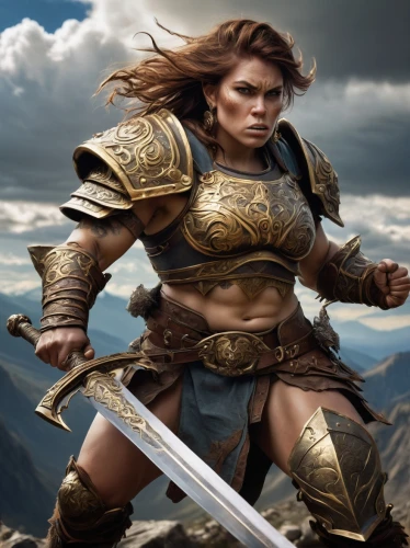 female warrior,warrior woman,kushana,gotrek,thorhild,strong woman,kassandra,hippolyta,strong women,kima,boudica,swordswoman,gandhari,sandahl,mervat,breastplates,strongwomen,aslaug,heroic fantasy,leona,Conceptual Art,Fantasy,Fantasy 18