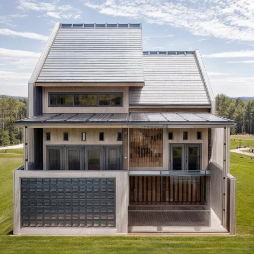 new england style house,folding roof,passivhaus,hovnanian,dunes house,timber house,slate roof,shingling,cubic house,weatherboarding,shingled,louvered,metal roof,smart house,deckhouse,bohlin,modern house,frame house,house shape,louver,Architecture,General,Modern,Creative Innovation