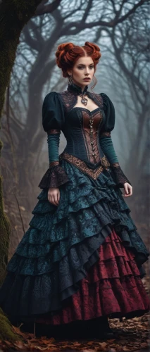 rasputina,scotswoman,victorian lady,celtic queen,demelza,gothic woman,morwen,cora,lydia,gothic portrait,fairy tale character,pennyslvania,belle,chastelain,irisa,redhead doll,fantasy picture,red riding hood,gothic dress,fae,Illustration,Abstract Fantasy,Abstract Fantasy 03