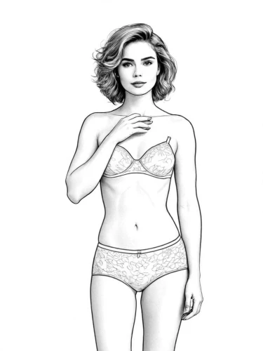 comic halftone woman,rotoscoped,cattrall,female body,bandeau,ardant,retro woman,rampling,marylou,digital drawing,feldshuh,pin-up girl,rotoscoping,summer line art,hilarie,drawing mannequin,vintage drawing,pin-up model,pop art woman,female swimmer,Design Sketch,Design Sketch,Detailed Outline
