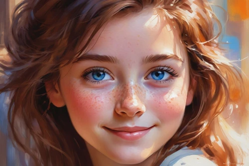 girl portrait,aerith,world digital painting,young girl,digital painting,girl drawing,cinnamon girl,girl with speech bubble,cute cartoon character,kids illustration,a girl's smile,children's background,krita,photo painting,arrietty,children's eyes,fantasy portrait,mystical portrait of a girl,vector girl,illustrator,Conceptual Art,Oil color,Oil Color 03