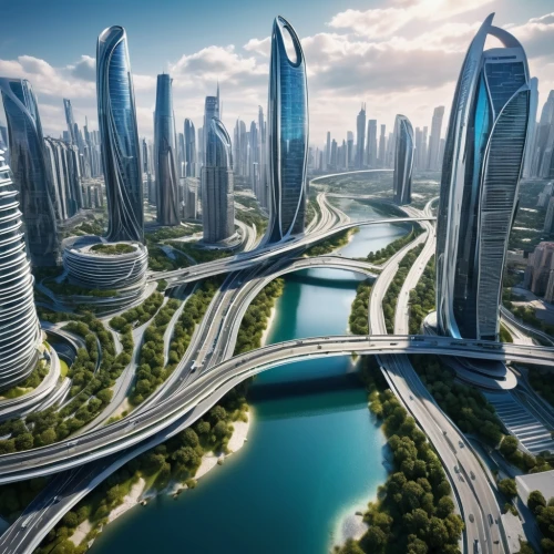 futuristic landscape,futuristic architecture,superhighways,arcology,dubay,megacities,dubia,superstructures,smart city,megaprojects,khalidiya,aerotropolis,fantasy city,megaproject,ecotopia,megacorporations,urbanized,city cities,urban development,cybercity,Photography,General,Realistic