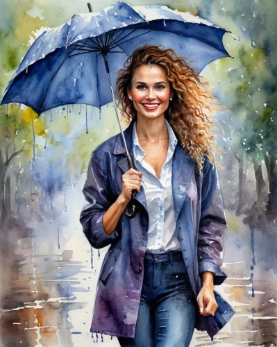 walking in the rain,watercolor painting,oil painting,oil painting on canvas,donsky,watercolor background,girl on the river,in the rain,art painting,watercolor women accessory,watercolorist,watercolor,photo painting,painting technique,watercolourist,watercolor blue,monsoon,italian painter,struzan,watercolor pencils,Illustration,Paper based,Paper Based 24