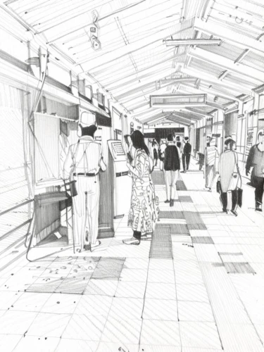 subway station,skytrains,yodobashi,concourses,terminals,korea subway,train station passage,station,dobashi,yurakucho,subway system,metrostudy,metro station,skytrain,sketchup,bustling,termini,concourse,shinbashi,underground,Design Sketch,Design Sketch,Hand-drawn Line Art